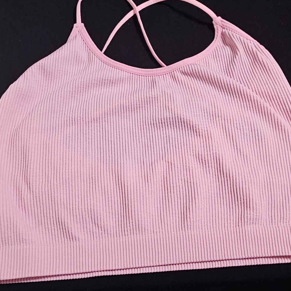 Colsie Pink Ribbed Women's Top